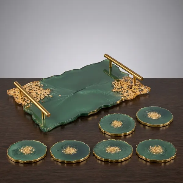 Luxury_Teal_Resin_Serving_Tray_Set_With_Gold_Foil_Accents_And_Coasters