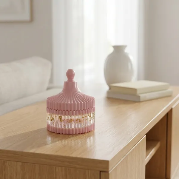 Pink_Carousel_Candle_Jar_With_Gold_Accents_And_Lid