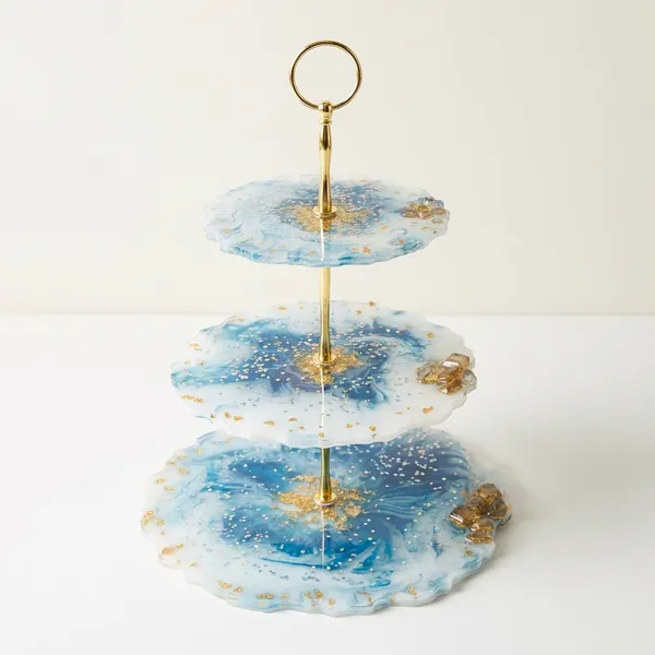 3-Tier_Resin_Geode_Cake_Stand_With_Gold_Handle_-_Blue_&_White_Marble_Design