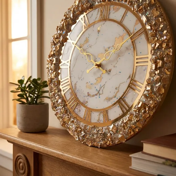 Decorative_Crystal_Wall_Clock_With_Roman_Numerals_-_Gold_And_White