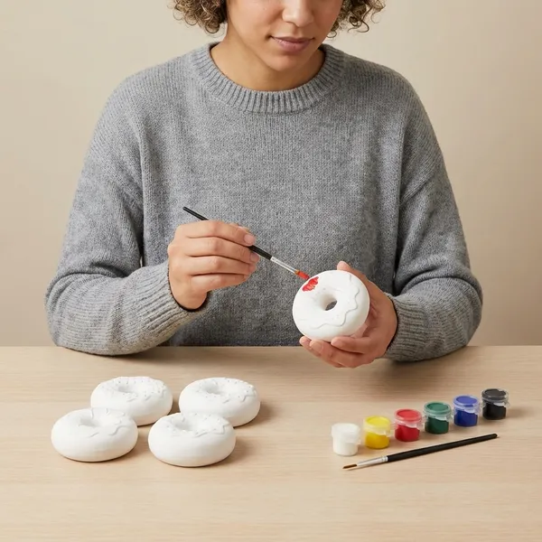Diy_Ceramic_Donut_Painting_Kit_With_6_Paints