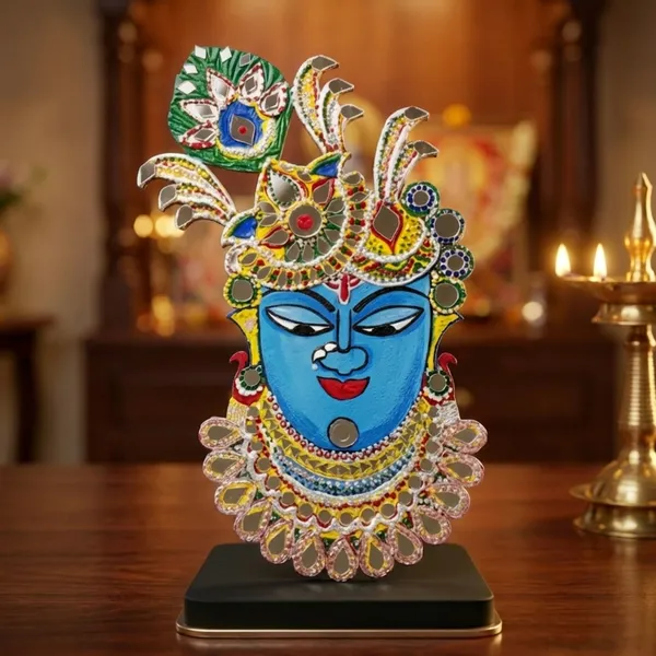 Krishna_Face_Decorative_Showpiece_-_Peacock_Feather_Crown_With_Blue_Face