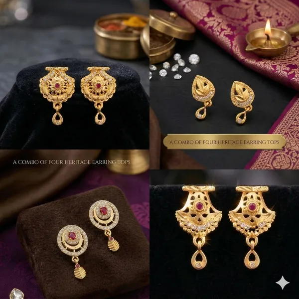Pack_of_4_-_Gold_Alloy_Earring_Tops_For_Women_|_Ethnic_wear