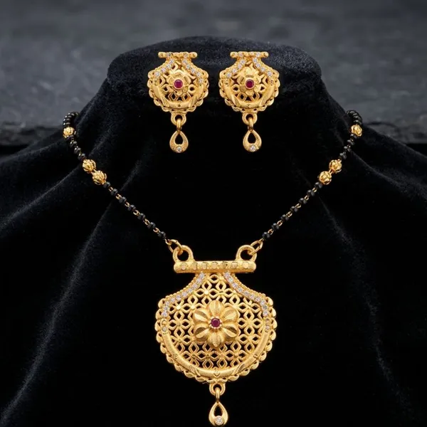 Gold_Alloy_Necklace_Set_with_Earrings_For_Women