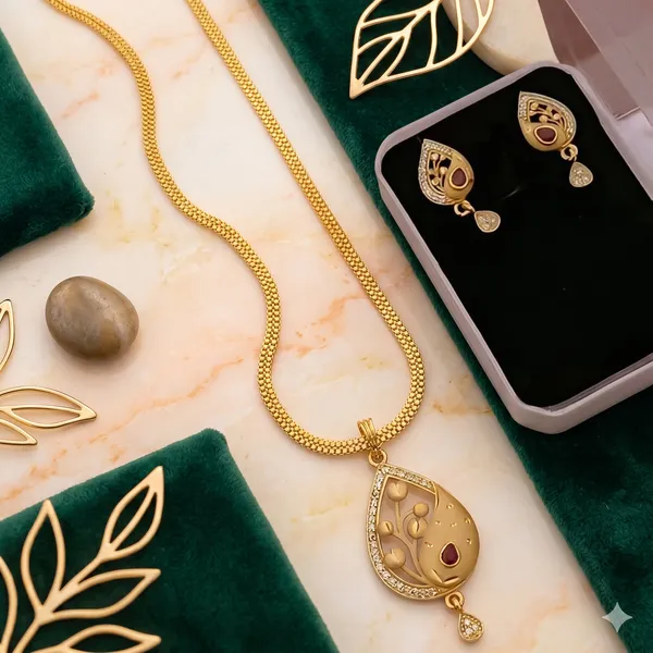 Adorby_Micro_Gold_Plated_Teardrop_Pendant_Set_with_Earrings_&_Adjustable_Ring_-_3_Piece_Jewelry_Combo