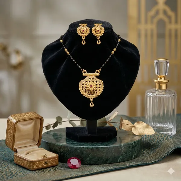 Gold_Alloy_Necklace_Set_with_Earrings_For_Women