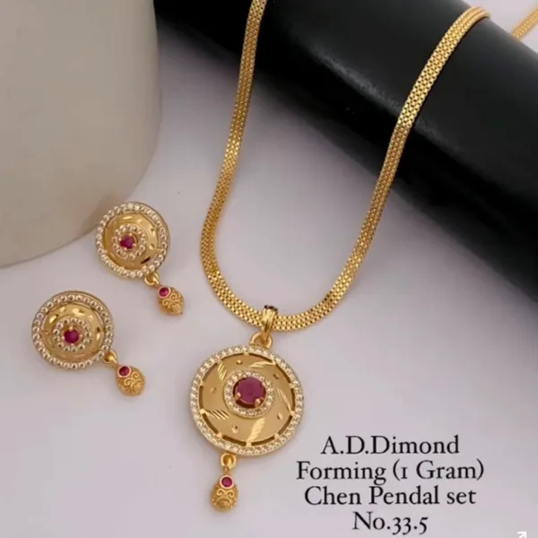 Gold_Alloy_Necklace_&_Earring_Set_For_Women