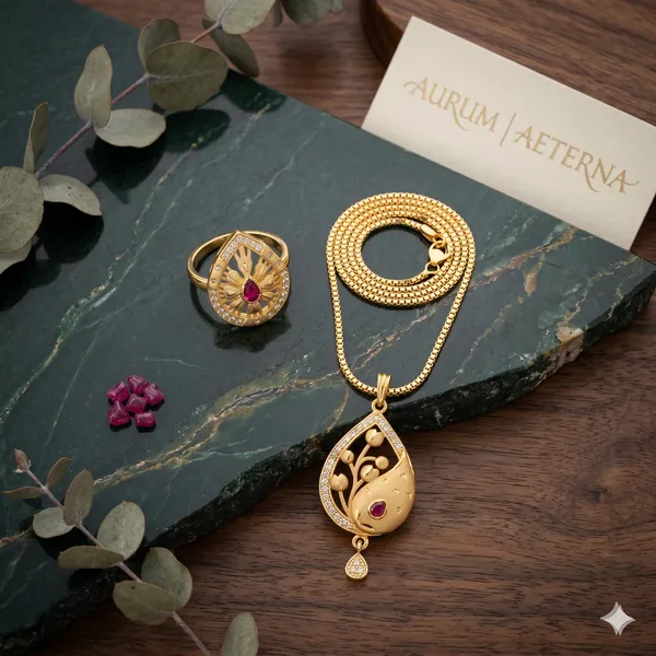 Handcrafted_Filigree_Pendant,&_Mandala_Ring_Set