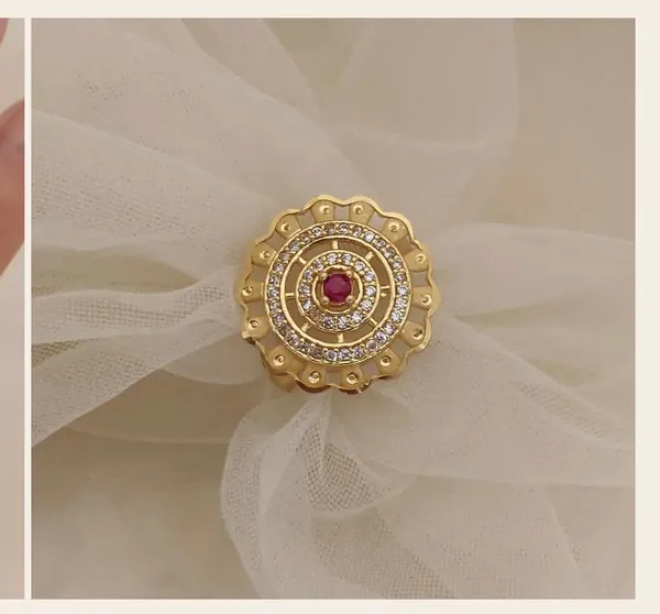 Micro_Gold_plated_Cut_Red_Stone_Ring_-_Open_Back_Adjustable,_Ethnic_Party_Wear
