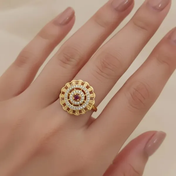 Micro_Gold_plated_Cut_Red_Stone_Ring_-_Open_Back_Adjustable,_Ethnic_Party_Wear