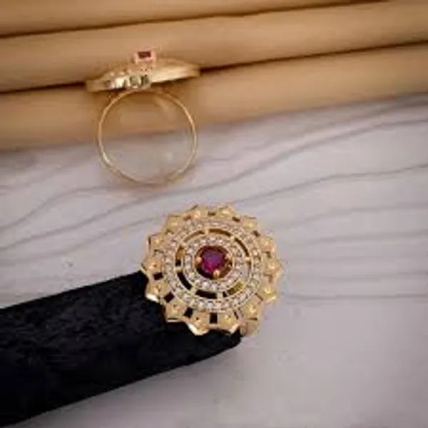 Micro_Gold_plated_Cut_Red_Stone_Ring_-_Open_Back_Adjustable,_Ethnic_Party_Wear