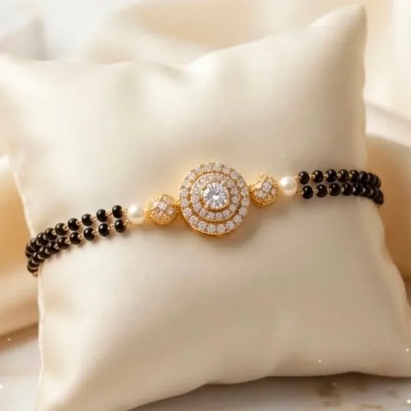 Traditional_Double-Line_Black_Beaded_Mangalsutra_Bracelet_with_CZ_Halo_Centerpiece
