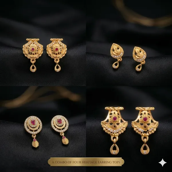 Pack_of_4_-_Gold_Alloy_Earring_Tops_For_Women_|_Ethnic_wear