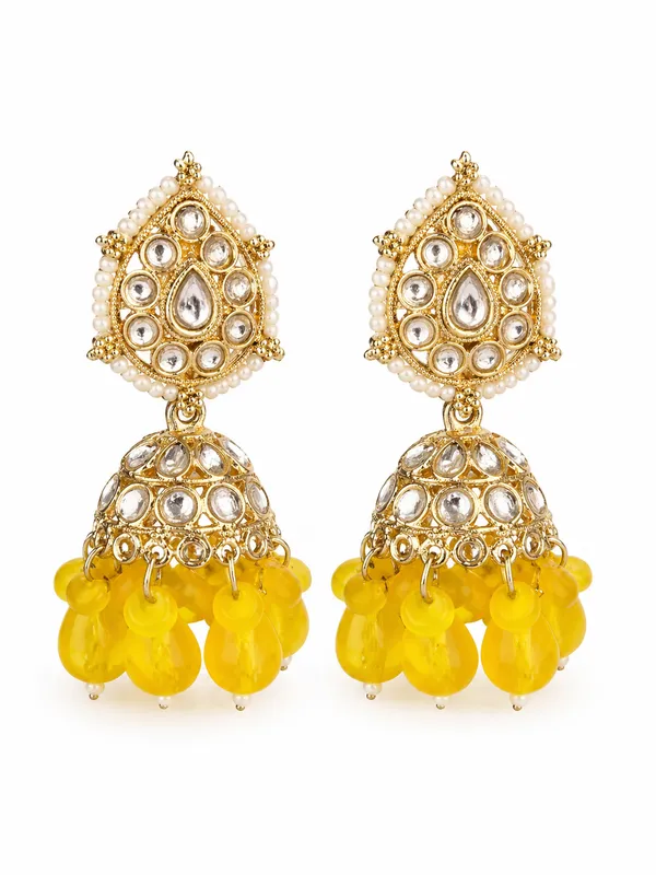 Indian_Shringar_Kundan_Jhumki_Earrings_|_Yellow_Bead_Jhalar_Traditional_Earrings_|_Ethnic_Festive_Jewelry