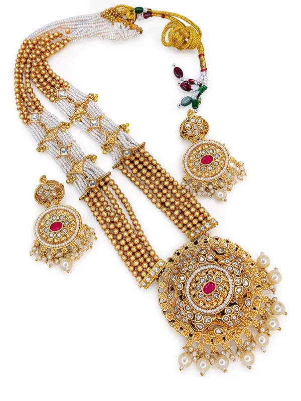 Indian_Shringar_Heritage_Polki_Kundan_Necklace_Set_|_Bridal_Long_Necklace_with_Pearl_Drops_|_Premium_Ethnic_Wedding_Jewelry