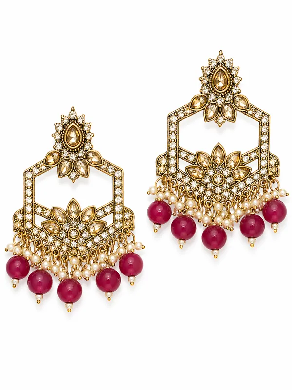 Indian_Shringar_Kundan_Chandbali_Earrings_|_Pink_Bead_Jhalar_Designer_Hexagon_Earrings_|_Ethnic_Bridal_Statement_Jewelry