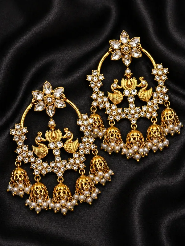 Royal_Peacock_Chandbali_Earrings_(Pearl_White)_|_Elegant_Bridal_&_Festive_Jhumki