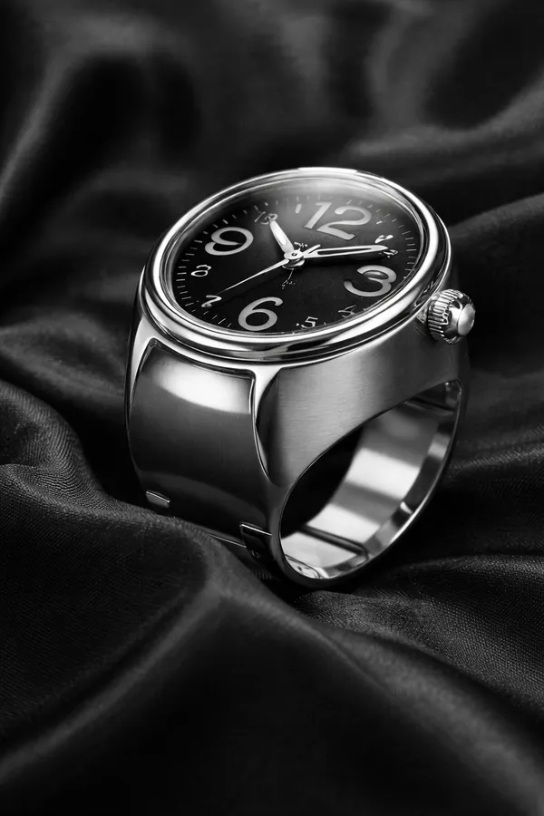 Classic_Analog_Wristwatch_with_Black_Dial_and_Metallic_Strap