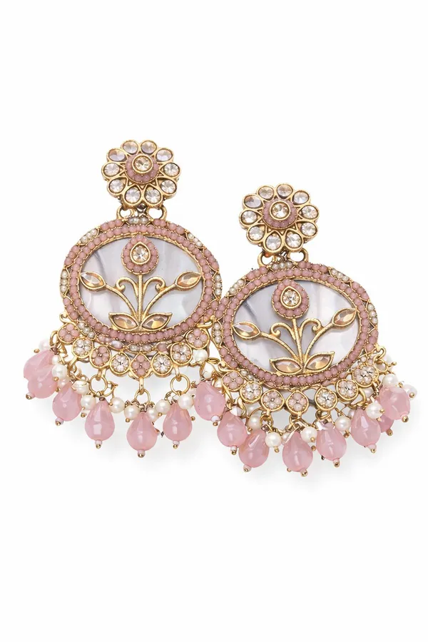 Indian_Shringar_Baby_Pink__Kundan_Statement_Earrings_|_MOP_Floral_Design_with_Pearl_Drops_|_Ethnic_Festive_Jewelry