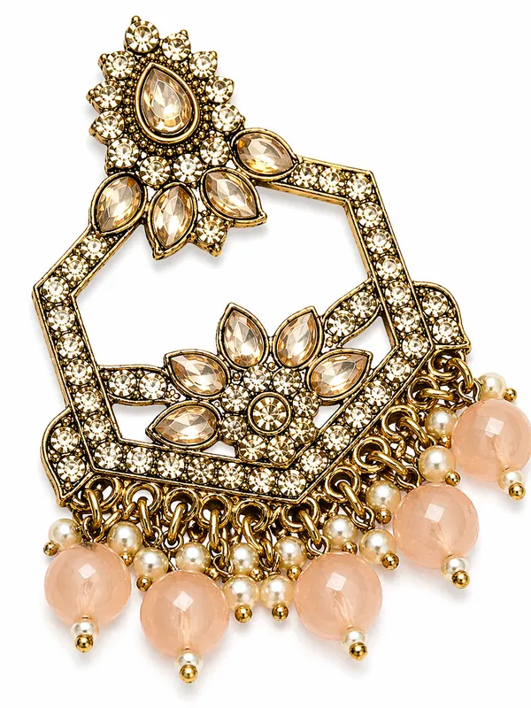 Indian_Shringar_Kundan_Chandbali_Earrings_|_Peach_Bead_Jhalar_Designer_Hexagon_Earrings_|_Pastel_Bridal_Statement_Jewelry