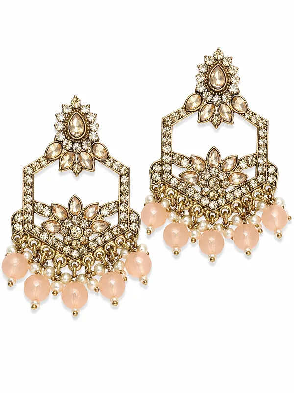 Indian_Shringar_Kundan_Chandbali_Earrings_|_Peach_Bead_Jhalar_Designer_Hexagon_Earrings_|_Pastel_Bridal_Statement_Jewelry