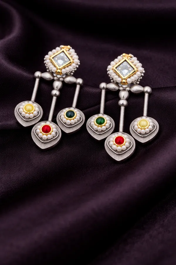 Silver_Replica_Sea_White_Multi_Stone_Designer_Earrings_|_Brass_Ethnic_Statement_Earrings_for_Women