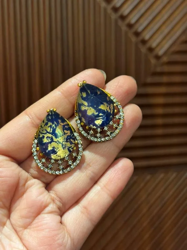 Aabroo_Blue_Marble_Glow_Earrings
