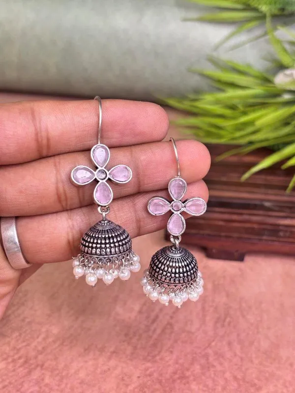 Aarini_Blush_Bloom_Baby_Pink_Earrings