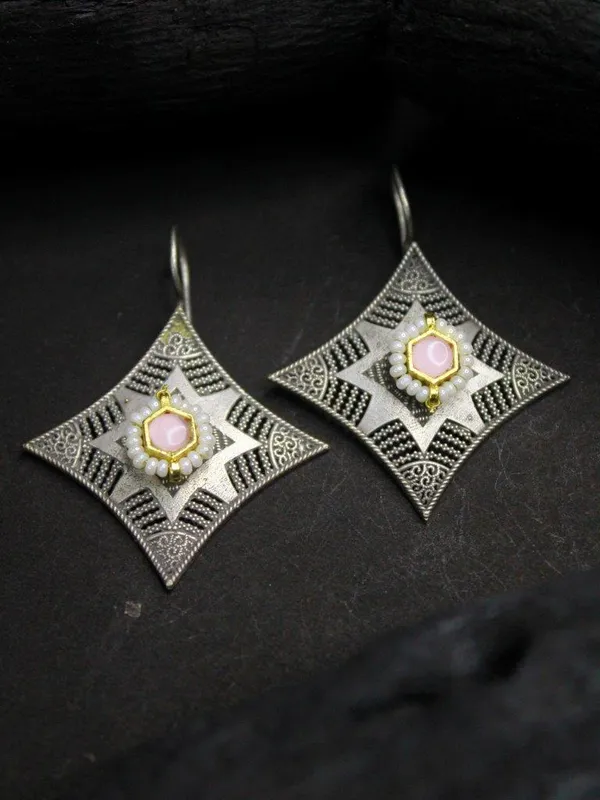 Baby_Pink_Mona_Lisa_Stone_Silver_Replica_Brass_Statement_Earrings_for_Women