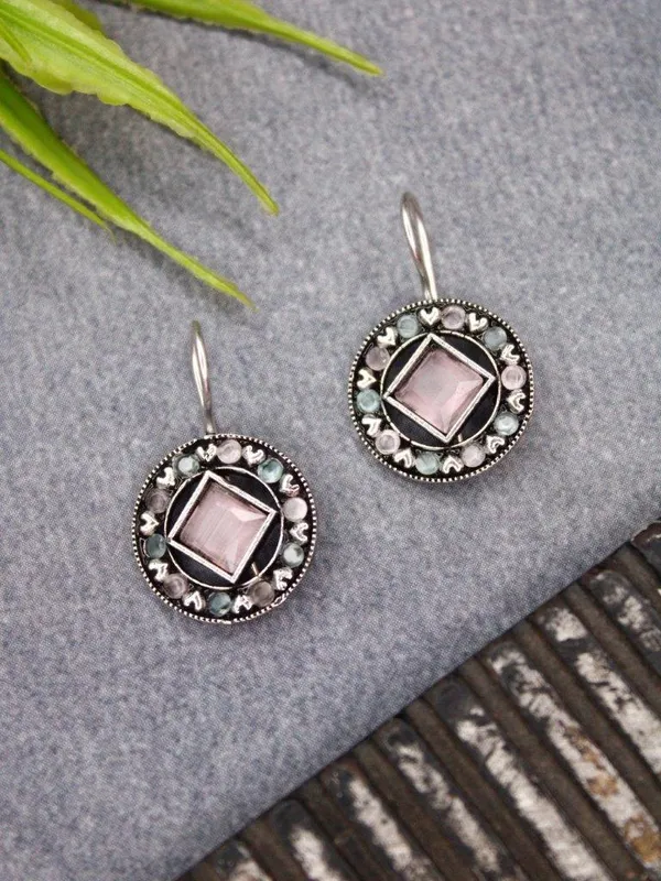 Baby_Pink_&_Sea_Green__Monalisa_Stone_Earrings_for_Women_|_German_Silver_Finish_Brass_Earrings_|_Lightweight_Ethnic_Jewelry_(1.2_Inch)