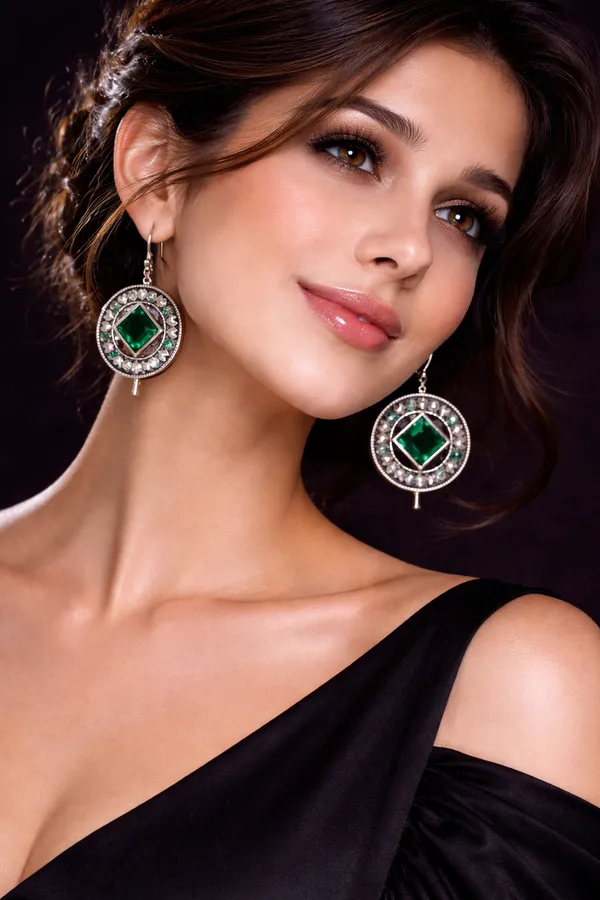 Green_Monalisa_Stone_Earrings_for_Women_|_German_Silver_Finish_Brass_Earrings_|_Lightweight_Ethnic_Jewelry_(1.2_Inch)