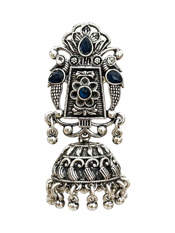 Indian_Shringar_Oxidised_Silver_Jhumka_Earrings_|_Blue_Stone_Vintage_Boho_Jhumki_|_Ethnic_German_Silver_Jewelry