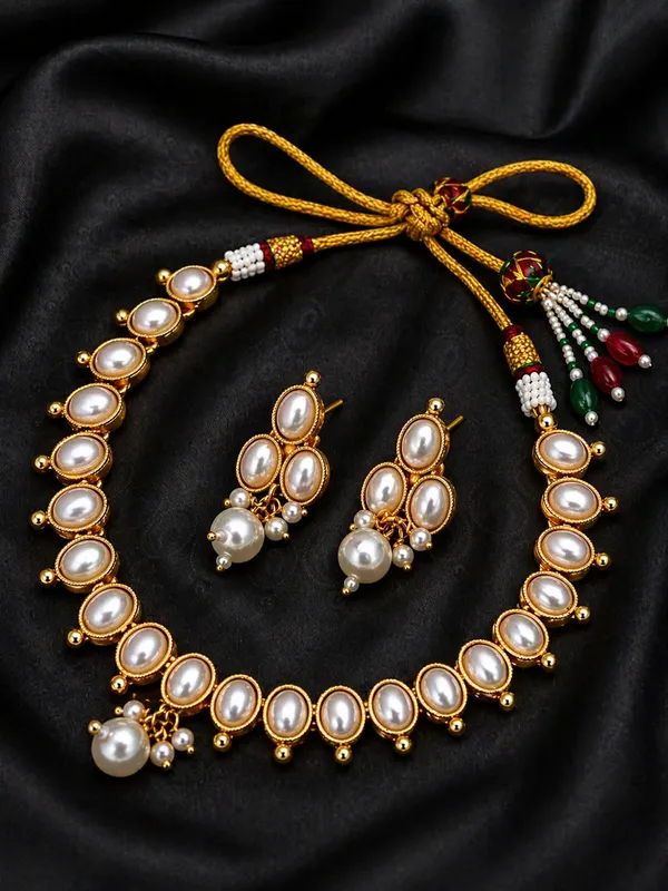Indian_Shringar_Pearl_Kundan_Necklace_Set_|_Monalisa_Stone_Gold_Finish_Choker_with_Earrings_|_Adjustable_Ethnic_Jewelry