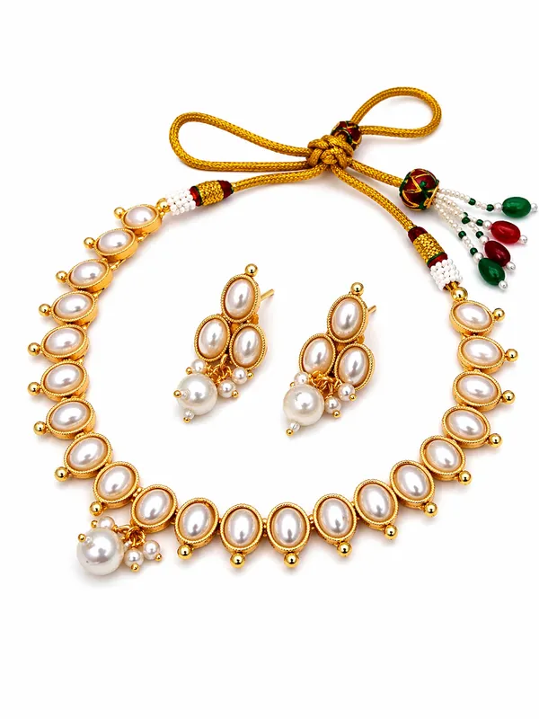 Indian_Shringar_Pearl_Kundan_Necklace_Set_|_Monalisa_Stone_Gold_Finish_Choker_with_Earrings_|_Adjustable_Ethnic_Jewelry