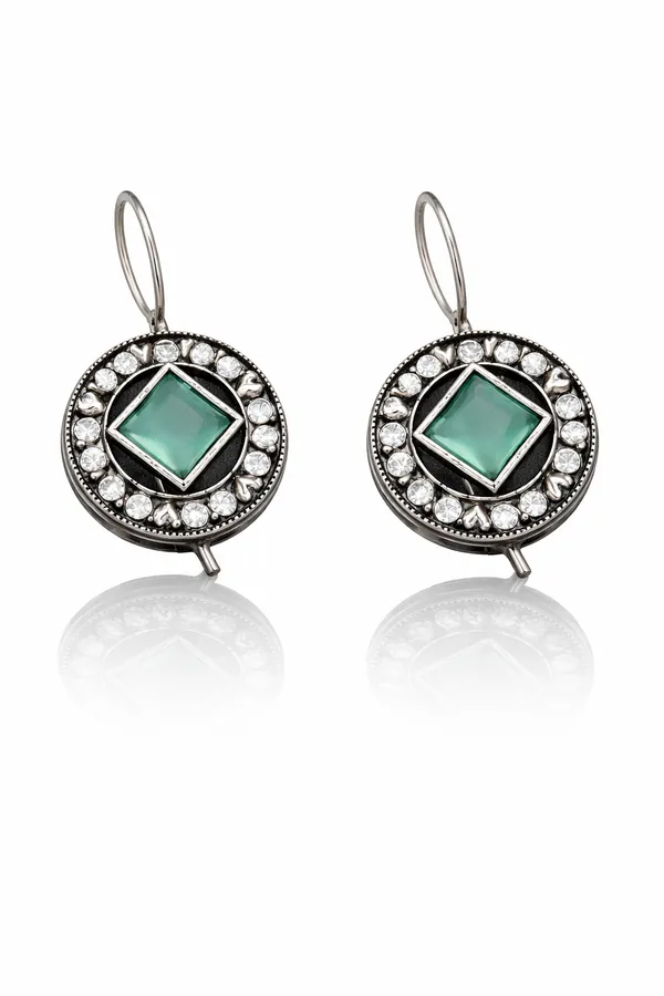 Sea_Green__Monalisa_Stone_Earrings_for_Women_|_German_Silver_Finish_Brass_Earrings_|_Lightweight_Ethnic_Jewelry_(1.2_Inch)