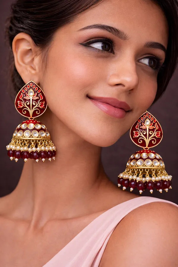 Elegant_Kundan_Meenakari_Jhumki_Earrings_for_Women_|_Traditional_Pearl_Drop_Ethnic_Jewelry_|_Lightweight_Wedding_&_Festive_Wear