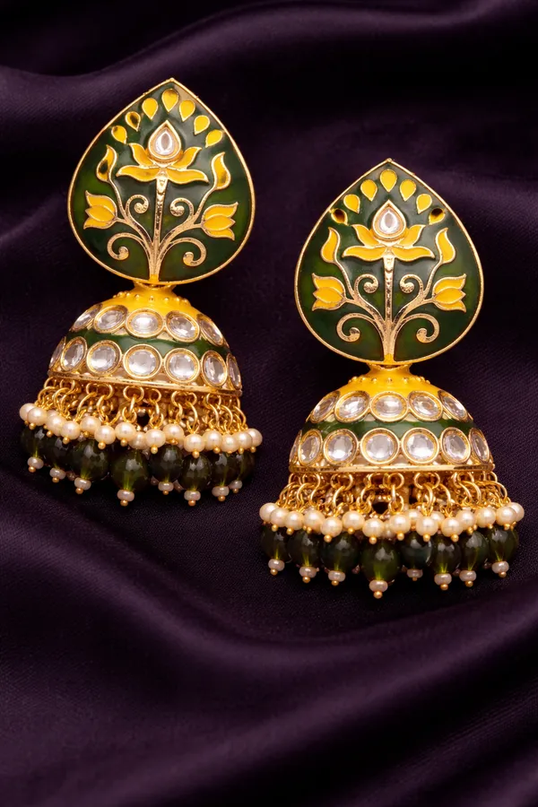 Elegant_Kundan_Meenakari_Jhumki_Earrings_for_Women_|_Traditional_Pearl_Drop_Ethnic_Jewelry_|_Lightweight_Wedding_&_Festive_Wear