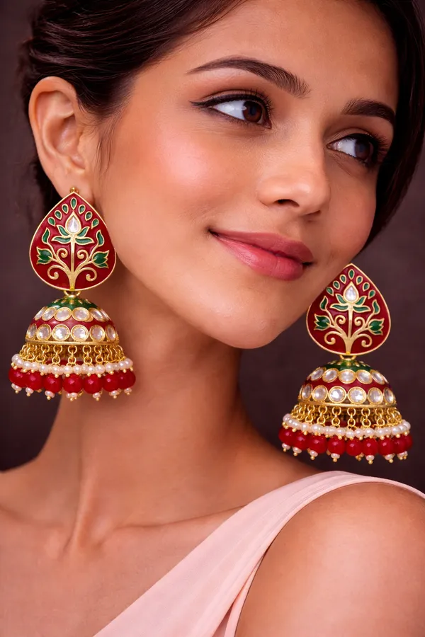 Elegant_Kundan_Meenakari_Jhumki_Earrings_for_Women_|_Traditional_Pearl_Drop_Ethnic_Jewelry_|_Lightweight_Wedding_&_Festive_Wear