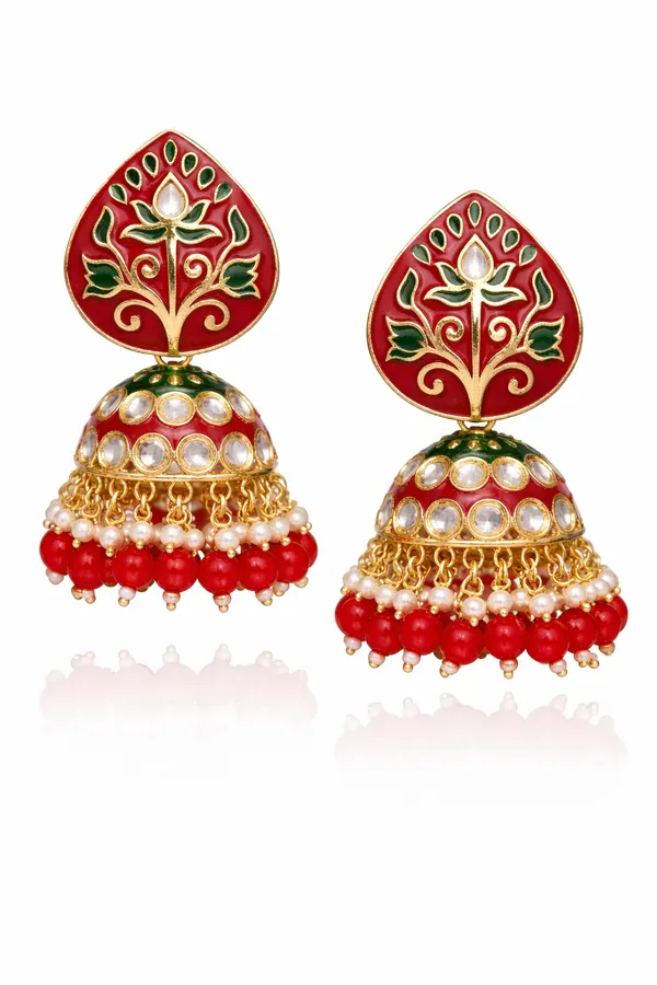 Elegant_Kundan_Meenakari_Jhumki_Earrings_for_Women_|_Traditional_Pearl_Drop_Ethnic_Jewelry_|_Lightweight_Wedding_&_Festive_Wear