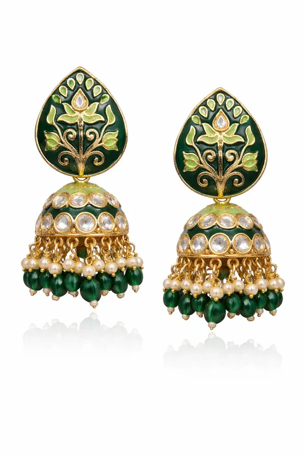 Elegant_Kundan_Meenakari_Jhumki_Earrings_for_Women_|_Traditional_Pearl_Drop_Ethnic_Jewelry_|_Lightweight_Wedding_&_Festive_Wear