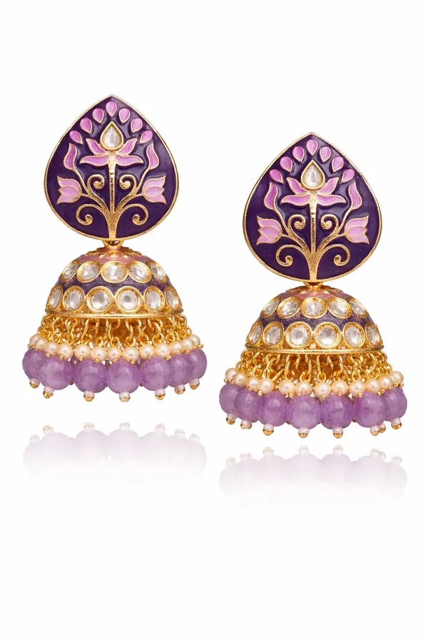 Elegant_Kundan_Meenakari_Jhumki_Earrings_for_Women_|_Traditional_Pearl_Drop_Ethnic_Jewelry_|_Lightweight_Wedding_&_Festive_Wear