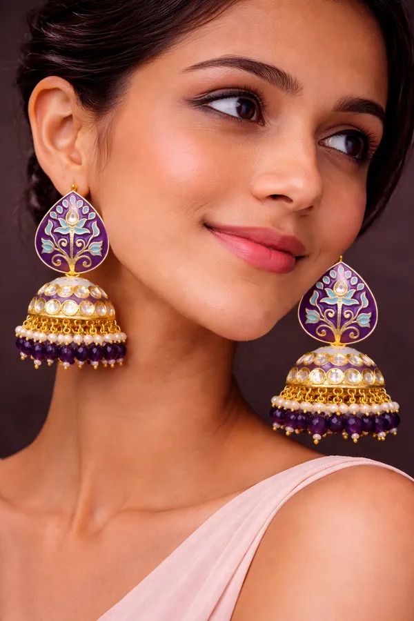 Elegant_Kundan_Meenakari_Jhumki_Earrings_for_Women_|_Traditional_Pearl_Drop_Ethnic_Jewelry_|_Lightweight_Wedding_&_Festive_Wear