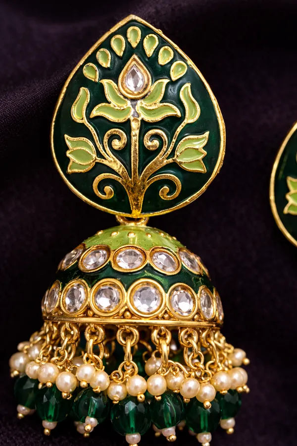 Elegant_Kundan_Meenakari_Jhumki_Earrings_for_Women_|_Traditional_Pearl_Drop_Ethnic_Jewelry_|_Lightweight_Wedding_&_Festive_Wear