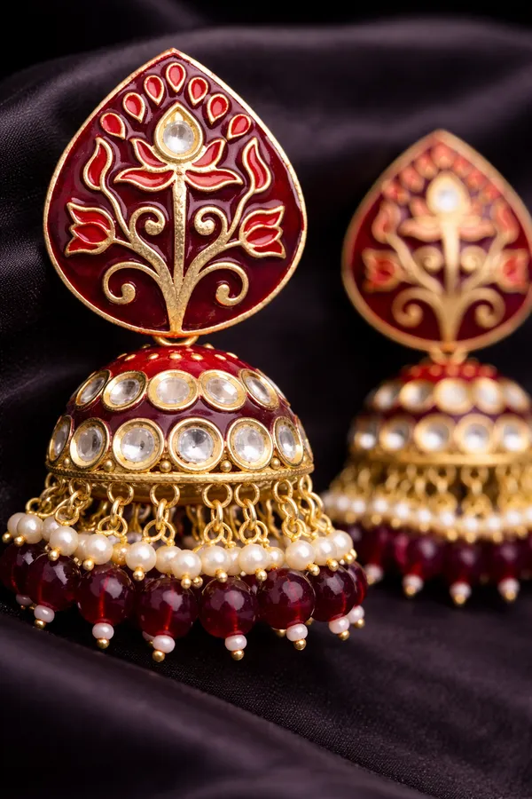 Elegant_Kundan_Meenakari_Jhumki_Earrings_for_Women_|_Traditional_Pearl_Drop_Ethnic_Jewelry_|_Lightweight_Wedding_&_Festive_Wear