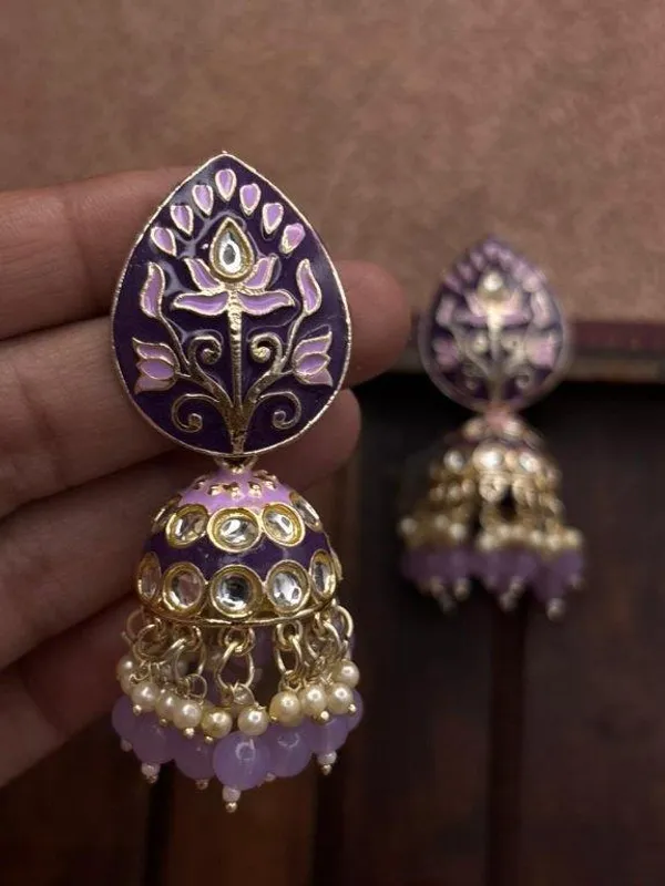 Elegant_Kundan_Meenakari_Jhumki_Earrings_for_Women_|_Traditional_Pearl_Drop_Ethnic_Jewelry_|_Lightweight_Wedding_&_Festive_Wear