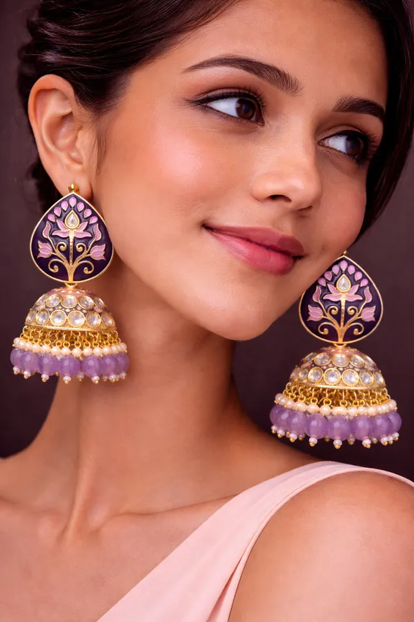 Elegant_Kundan_Meenakari_Jhumki_Earrings_for_Women_|_Traditional_Pearl_Drop_Ethnic_Jewelry_|_Lightweight_Wedding_&_Festive_Wear