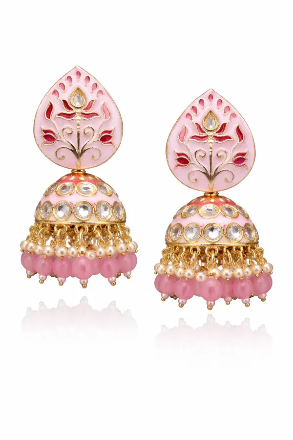 Elegant_Kundan_Meenakari_Jhumki_Earrings_for_Women_|_Traditional_Pearl_Drop_Ethnic_Jewelry_|_Lightweight_Wedding_&_Festive_Wear