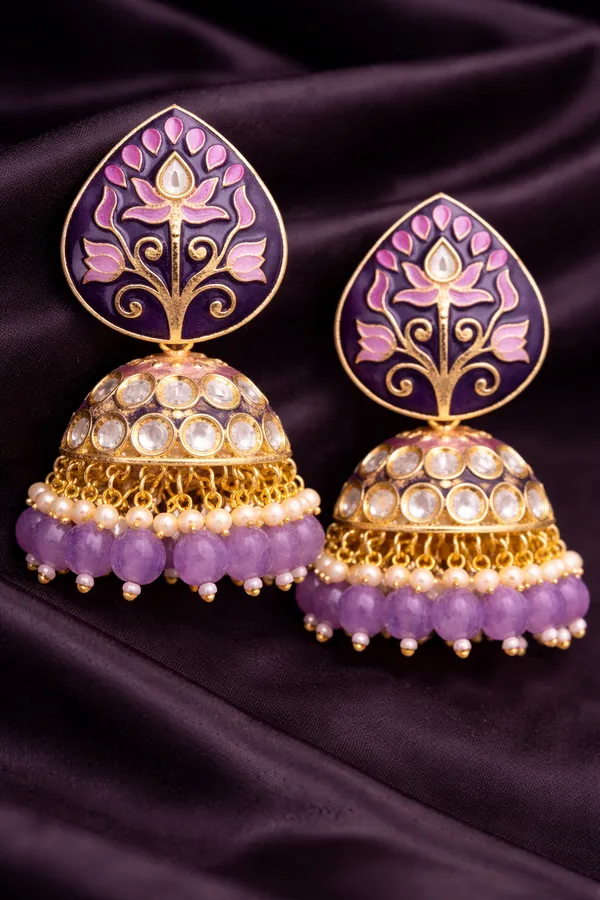 Elegant_Kundan_Meenakari_Jhumki_Earrings_for_Women_|_Traditional_Pearl_Drop_Ethnic_Jewelry_|_Lightweight_Wedding_&_Festive_Wear