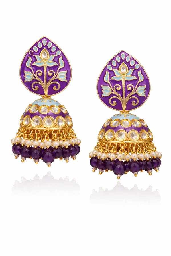 Elegant_Kundan_Meenakari_Jhumki_Earrings_for_Women_|_Traditional_Pearl_Drop_Ethnic_Jewelry_|_Lightweight_Wedding_&_Festive_Wear