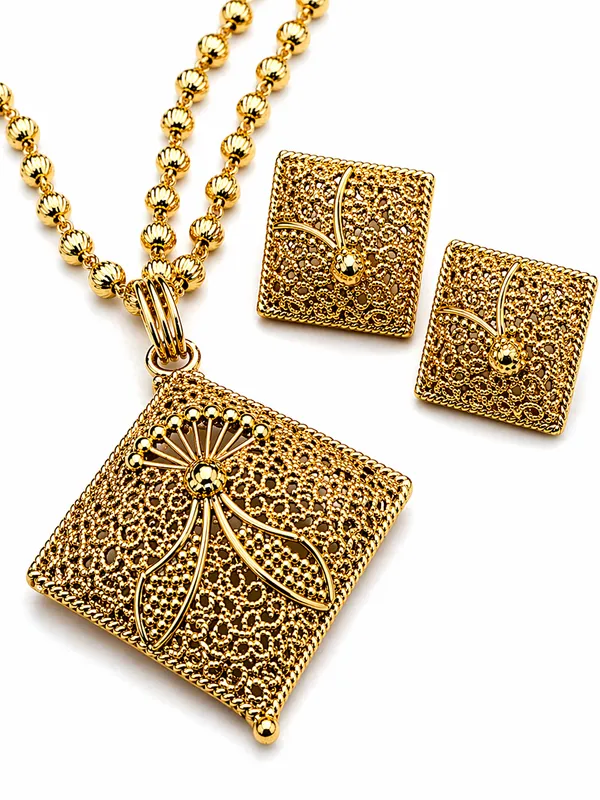 Indian_Shringar_Gold_Finish_Copper_Necklace_Set_|_Jhali_Daar_Matar_Mala_with_Matching_Earrings_|_Traditional_Ethnic_Jewelry